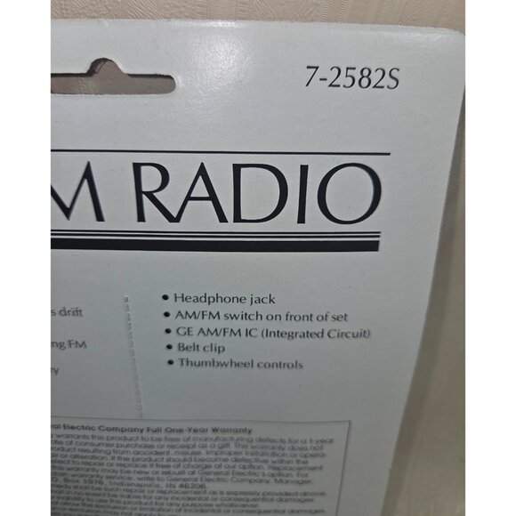 GE AM / FM Handheld Portable Radio 7-2582S New. Sealed - Picture 8 of 11
